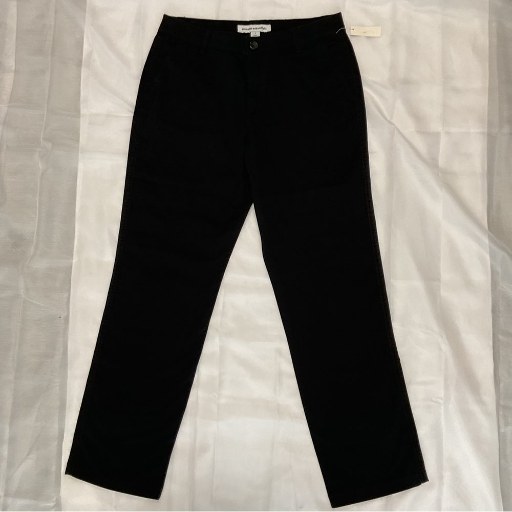 NWT Amazon Essentials Women’s Straight-Fit Stretch Chino Black Pants Size 8 - Picture 4 of 10